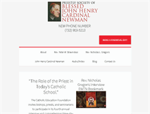 Tablet Screenshot of johnhenrycardinalnewman.org